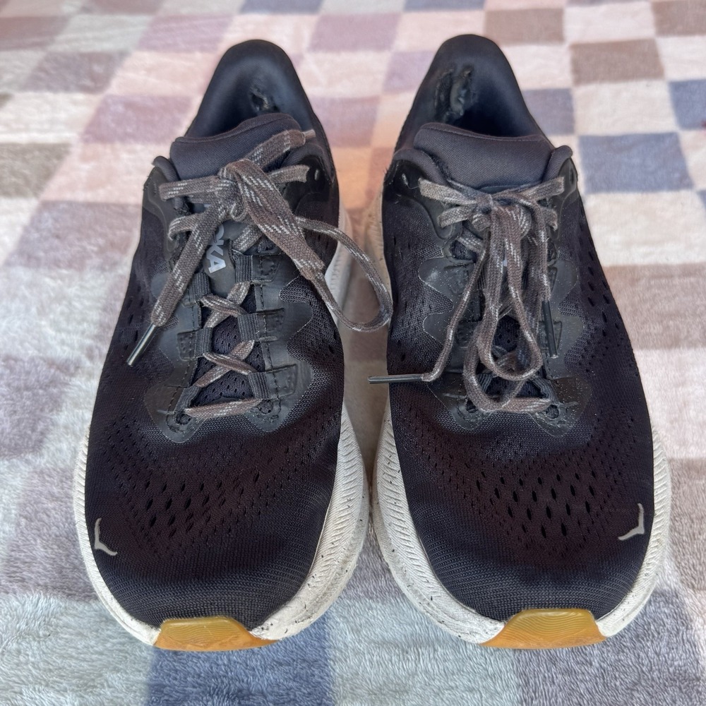 Size 8.5 - Hoka One One Kawana 2 1147913 BWHT Black Running Shoes Women's - Picture 5 of 12
